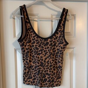 Aerie Brown and Black Animal Print Tank Top